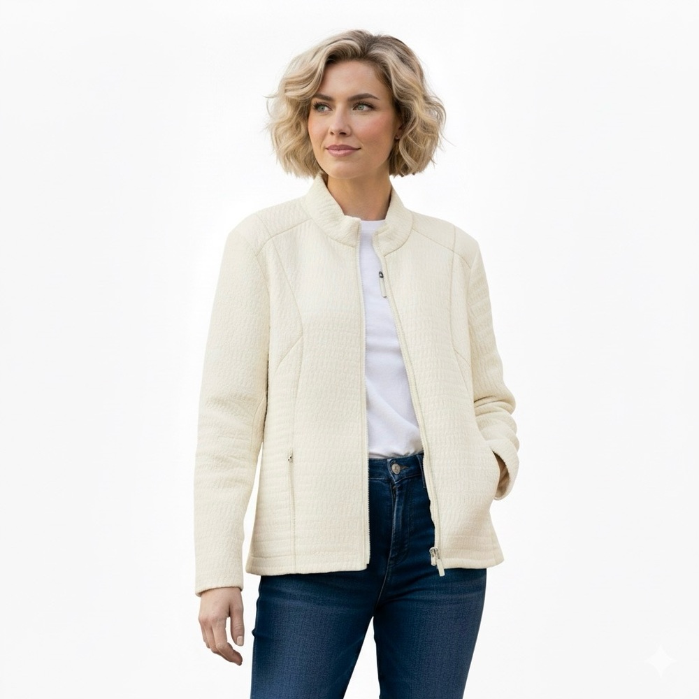 Pendleton Quilted Zig-Zag Jacket Zip Front High C… - image 1